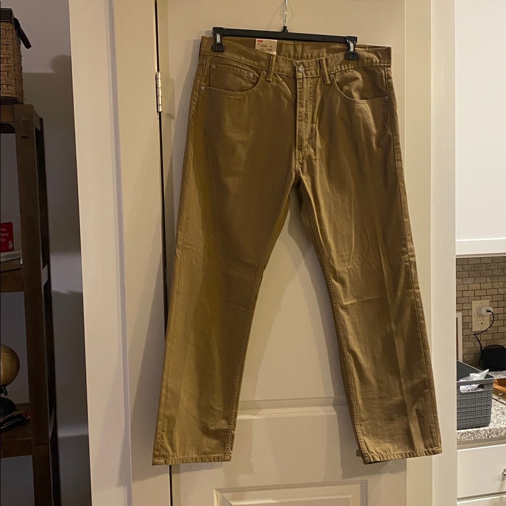 Levi Tan Straight-Leg Pants
